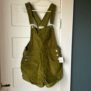 Free People NWT Corduroy Short Coveralls Shortalls. Women’s extra small